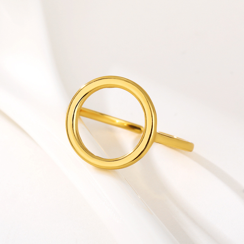 5g Weight Open Ring Classification 1 Piece Fashion Circle Stainless Steel Plating Open Ring