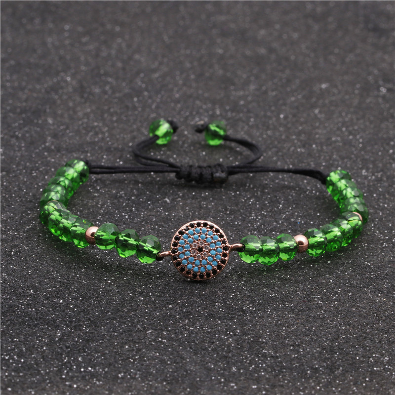 Europäischer Und Amerikanischer Grenz Überschreiten Der Schmuck, Mikro Eingelegtes Zirkon Augen Armband, Geschnittener Kristall, Verstellbares Armband, Kunden Spezifisch display picture 6