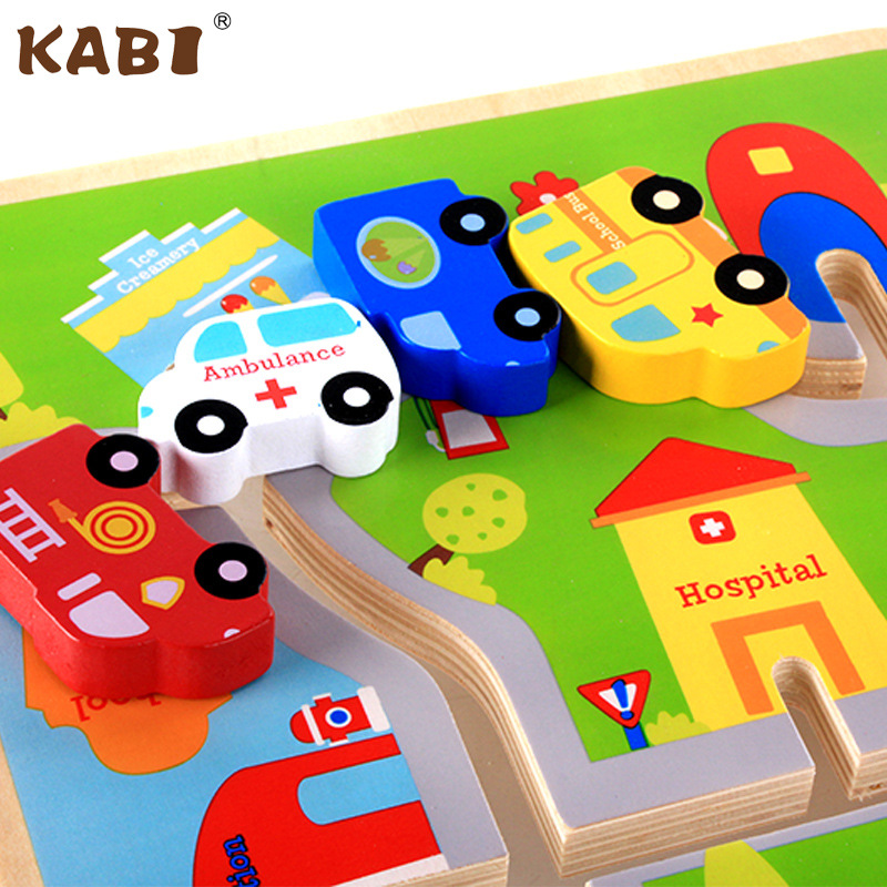 Juguetes de madera de tráfico urbano bloques de construcción de automóviles ferroviarios educativos para niños pequeños juguetes de tren de coches 1-3-5 años de edad