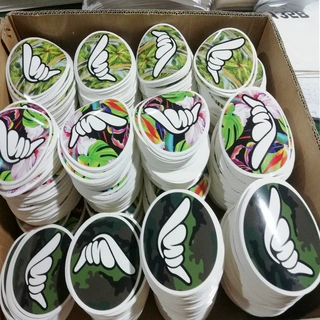济南批发多色丝网印刷不干胶标签全自动模切标识贴花PVC
