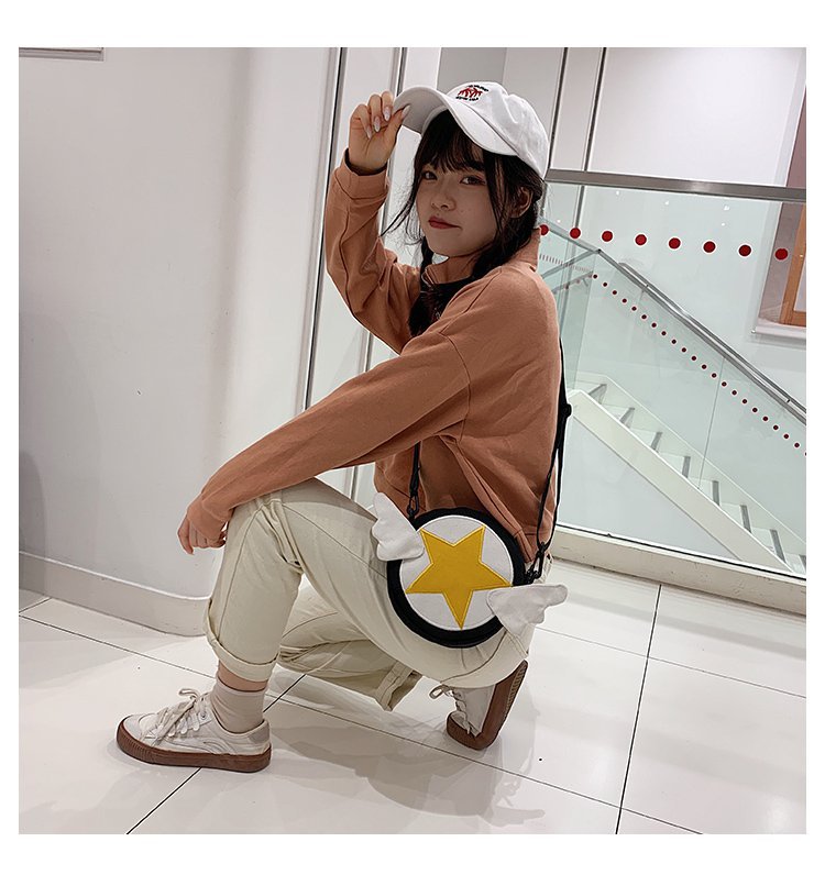 Japanese Fashion New   Cute Cartoon Magic Sakura Canvas Shoulder Bag Girl Cute Funny Purse  Wholesale display picture 35