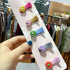 Children's cartoon fruit hair accessory with bow, hairpins for early age, bangs, no hair damage