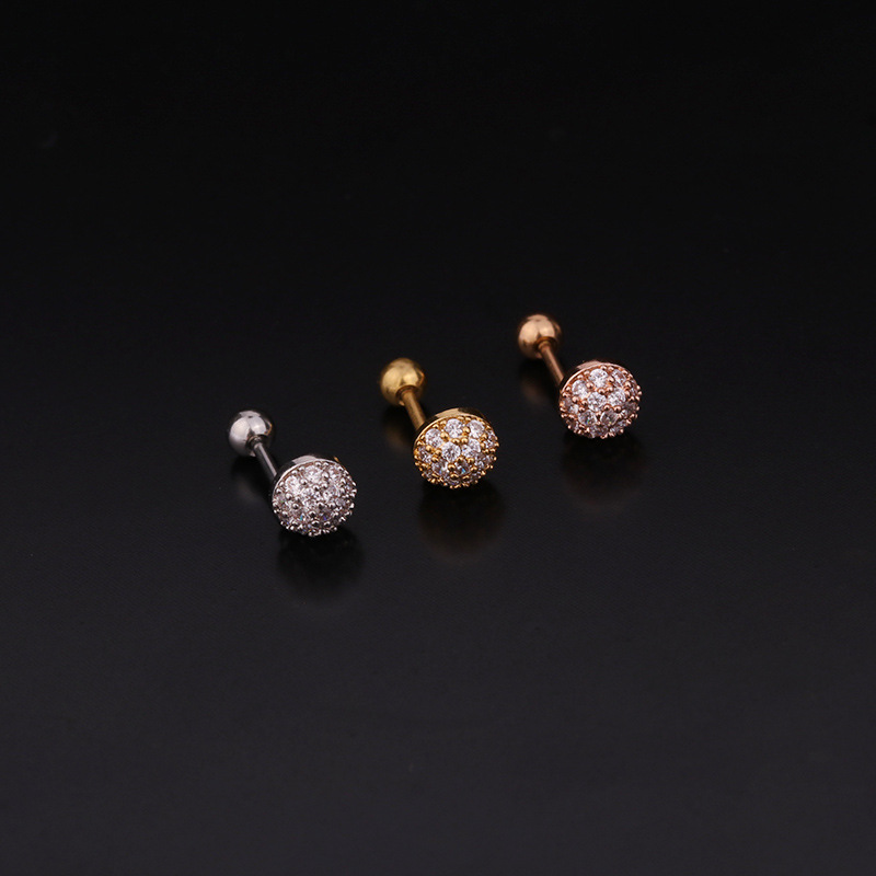 New Fashion Stainless Steel Threaded Earrings display picture 5