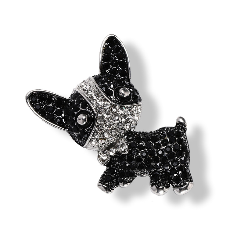 Cute Dog Alloy Plating Inlay Rhinestones Unisex Brooches display picture 2