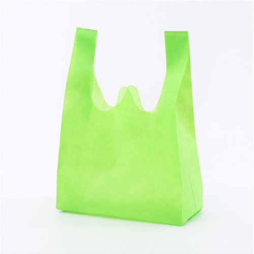 Non-woven vest bag Supermarket shopping mall blank shopping tote bag LOGO advertising handbag