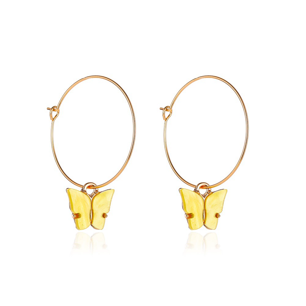 Acrylic earrings, for import, European style, simple and elegant design