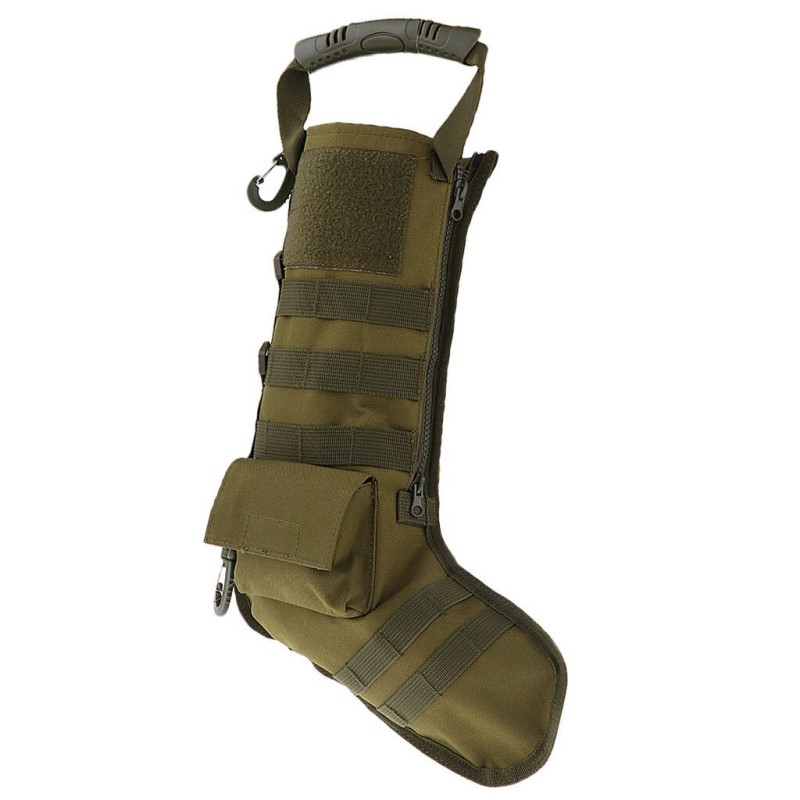 전술 MOLLE 크리스마스 스타킹 가방 군사 가방 액세서리 저장 가방 크리스마스 선물 스타킹 핸드 헬드 드라이 교수형 가방