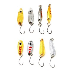 Micro-strike lightning banana fan bean bean SPOON 2.5/3.5/5g Mouth scoop type lure bright trout bait lure
