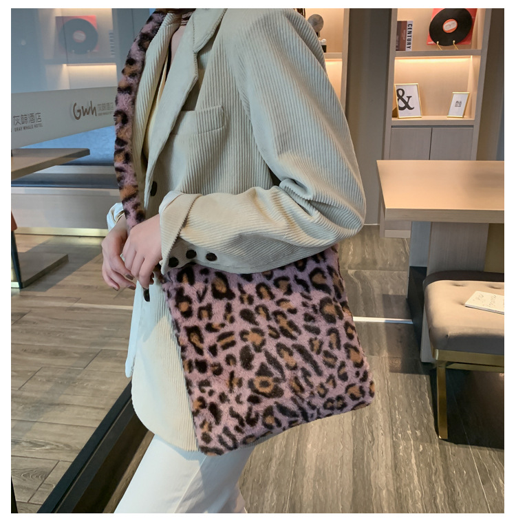 Bolso de hombro con estampado de leopardo coreano bolso de mensajero de gran capacidad informal de modapicture10