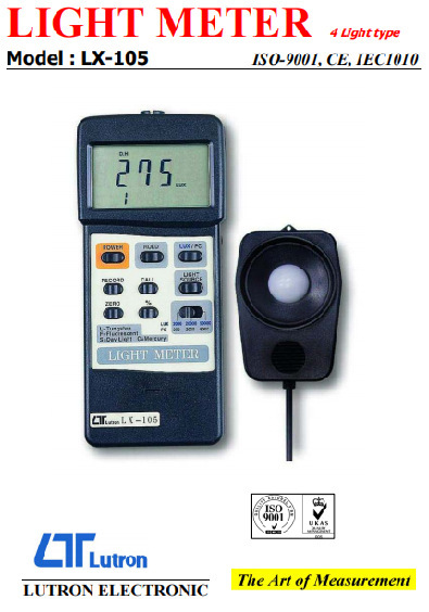 LUTRON台湾总代理路昌 LX-105照度仪、照度测试仪