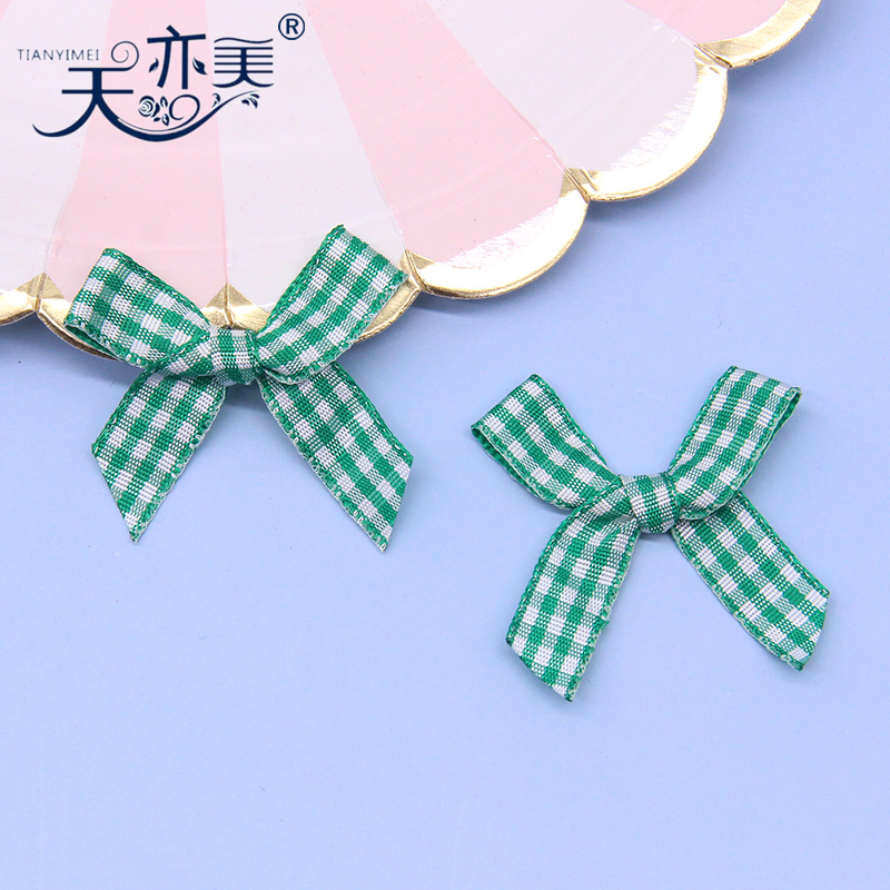 1cm Plaid con arco accesorios de ropa arco niños falda calcetines decorativos Plaid cinta arco