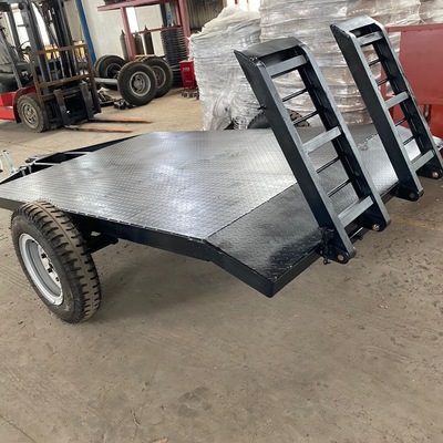 undefined3 Digging machine Drag tray Roller trailer Forklift transport vehicle Flat Trailer Carrying Trailer Tractorundefined