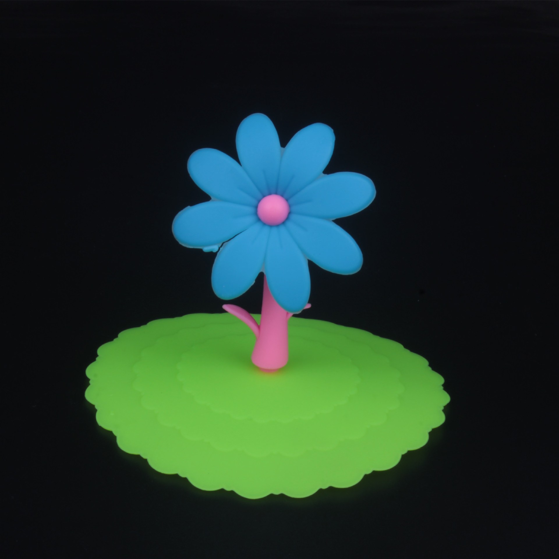 绿色波浪——粉藤蓝花