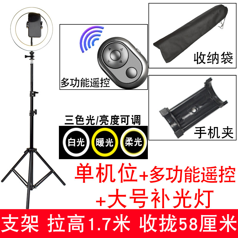 Luz de relleno en vivo al por mayor soporte de teléfono móvil portátil interior selfie fotografía belleza iluminación LED anillo de luz