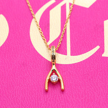 女迷你吊坠挂件简约珍珠小鸟大象月亮爱心骷髅头皇冠草莓项坠送盒