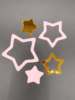 Star Five -Star Four -piece Christmas New Year Happy Decoration Respuent Plug -in Caps Cake Sweet Dessert Inserting Flag