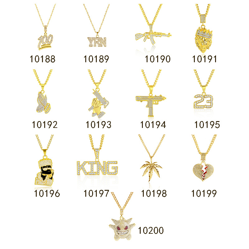 10200 Nouveau Cubain Collier Hiphop Rap Hommes De Hip Hop Daikin Plein Diamant Cubain Collier Européenne Hip Hop display picture 52