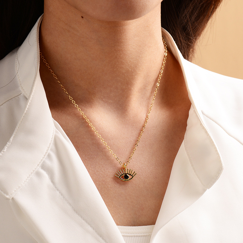 fashion gold-plated devilu0027s eye necklace