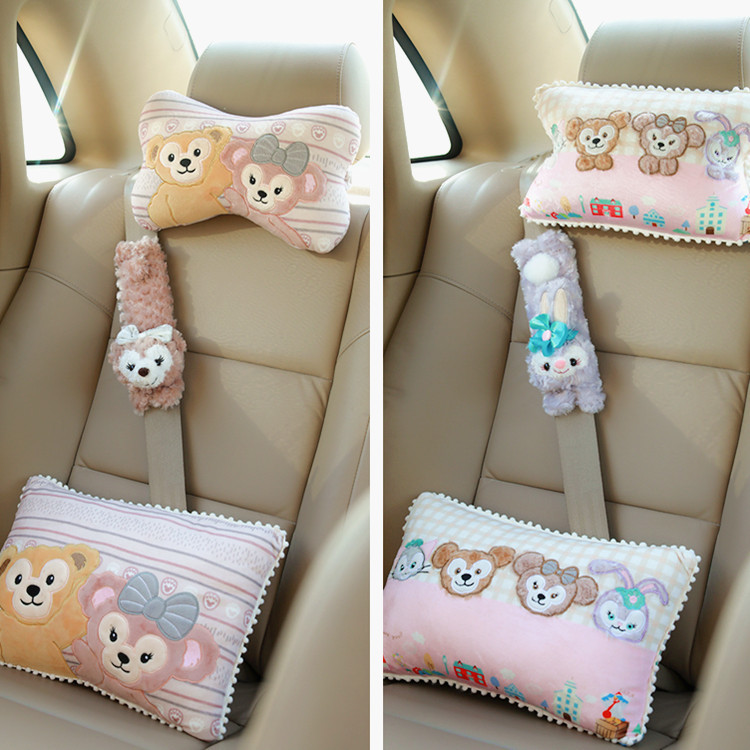 Cartoon cute car headrest car neck pillow seat bone headrest waist pillow cushion car pillow