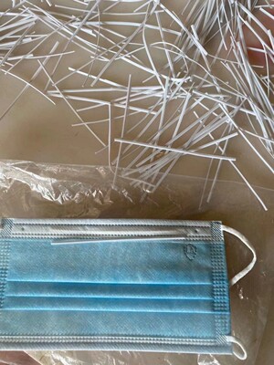 全塑鼻梁條口罩用3MM單芯鐵絲鼻梁條PE PVC鼻夾 雙芯定型條防哈氣