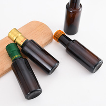 橄榄油瓶100ml加厚玻璃油瓶 茶色透明核桃密封香油山茶油麻油瓶子