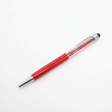 金屬圓珠筆觸控頭水晶液體筆節日禮品圓珠筆定制logo促銷廣告筆