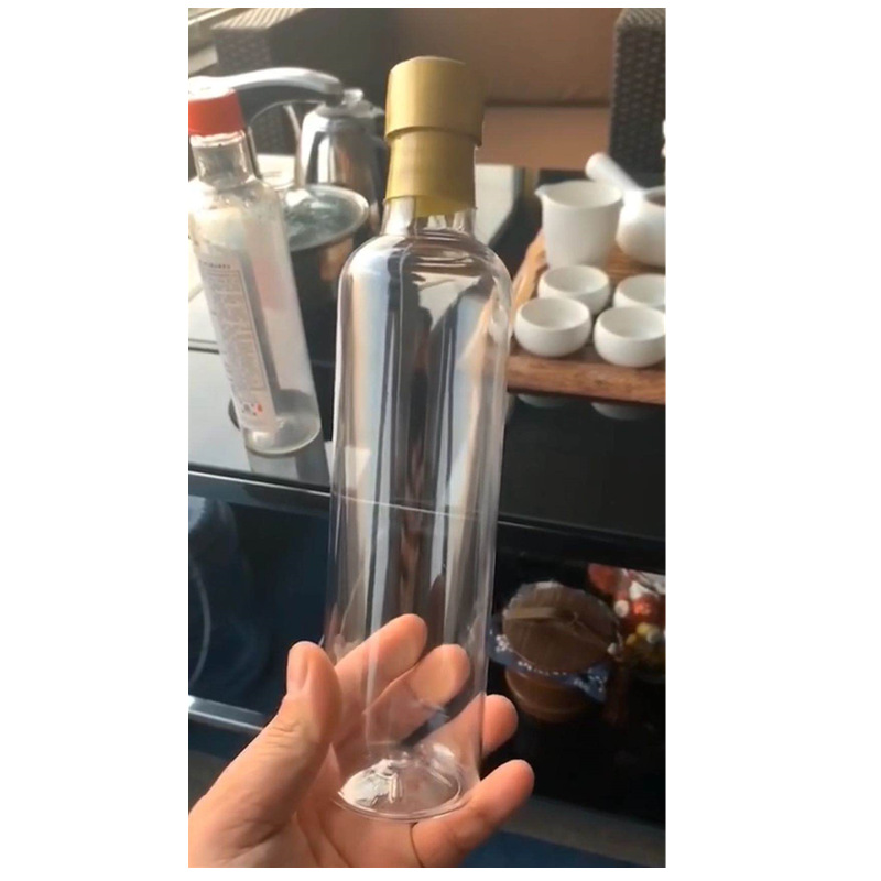 厂家定制水瓶500毫升1斤小圆瓶 PET食品级透明塑料橄榄油酒瓶油瓶