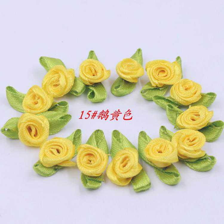 Pequeña cinta Rosa ropa para niños accesorios de juguete en stock diy1.5cm pequeña flor Rosa