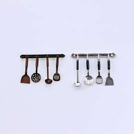 泓豪工厂直供ob11微缩模型场景娃娃屋配件厨具迷你挂架5件套D225