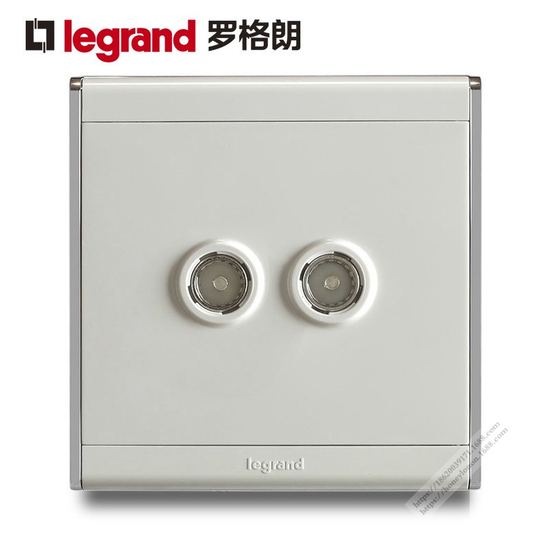 Legrand/罗格朗 尚韵系列 二位电视插(白+银边)A9/32VTV75