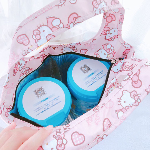 Modern simple waterproof portable cold insulation bag lunch bag portable one-shoulder outdoor picnic bag mommy bag