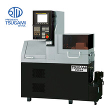 日本津上 P034微型走心机 小直径微型轴类零件车铣复合 走心机