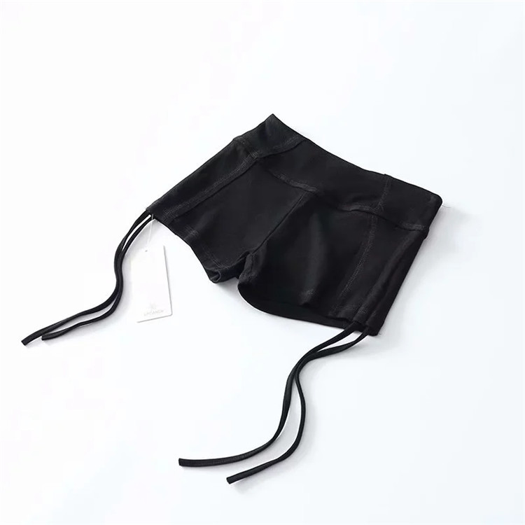 Casual simple solid color high waist shorts NSLD13151