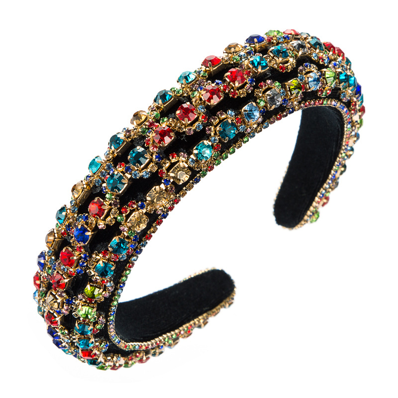 Velvet Sponge Fashion Rhinestones Headband display picture 9