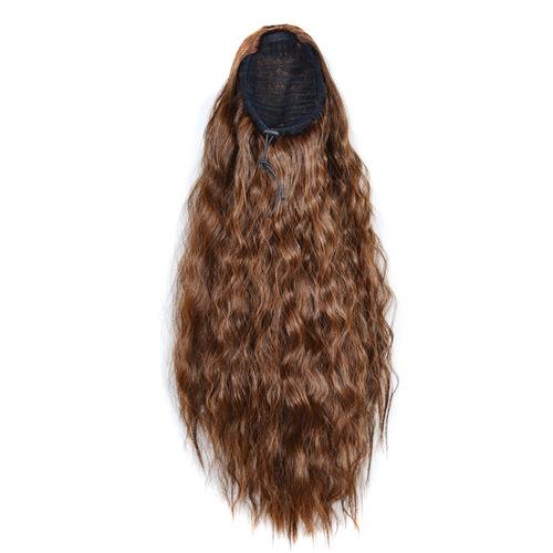 Corn perm wig ponytail Elastic mesh drawstring mesh pocket style chemical fiber wig Wool curls fluffy ponytail