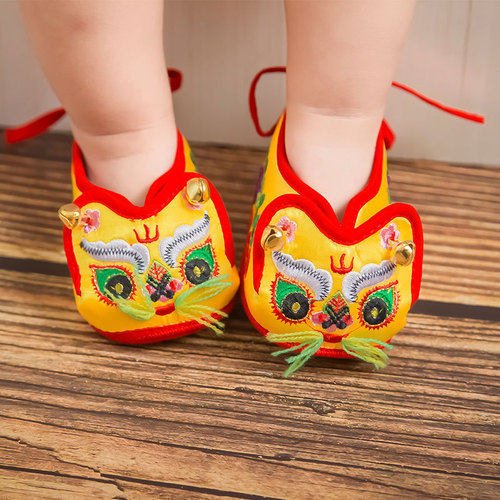 Tiger head shoes baby toddlers cloth shoes boy girls baby soft bottom shoes infants 100-day-old-year-old party catch week cat head shoes for baby