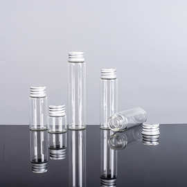 厂家供应管制瓶大口铝盖系列漂流瓶玻璃透明花草茶瓶子