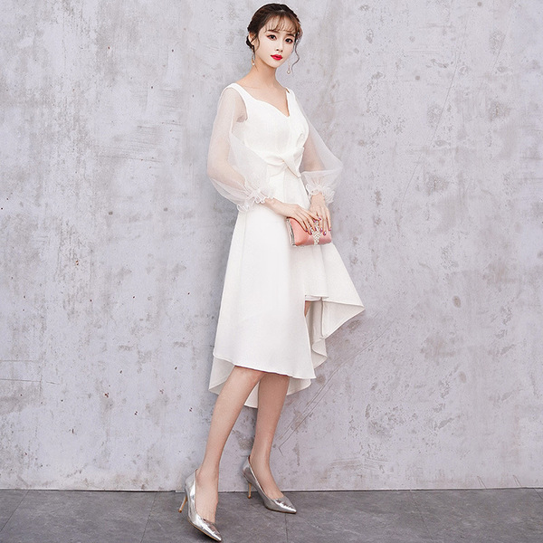 white evening dress