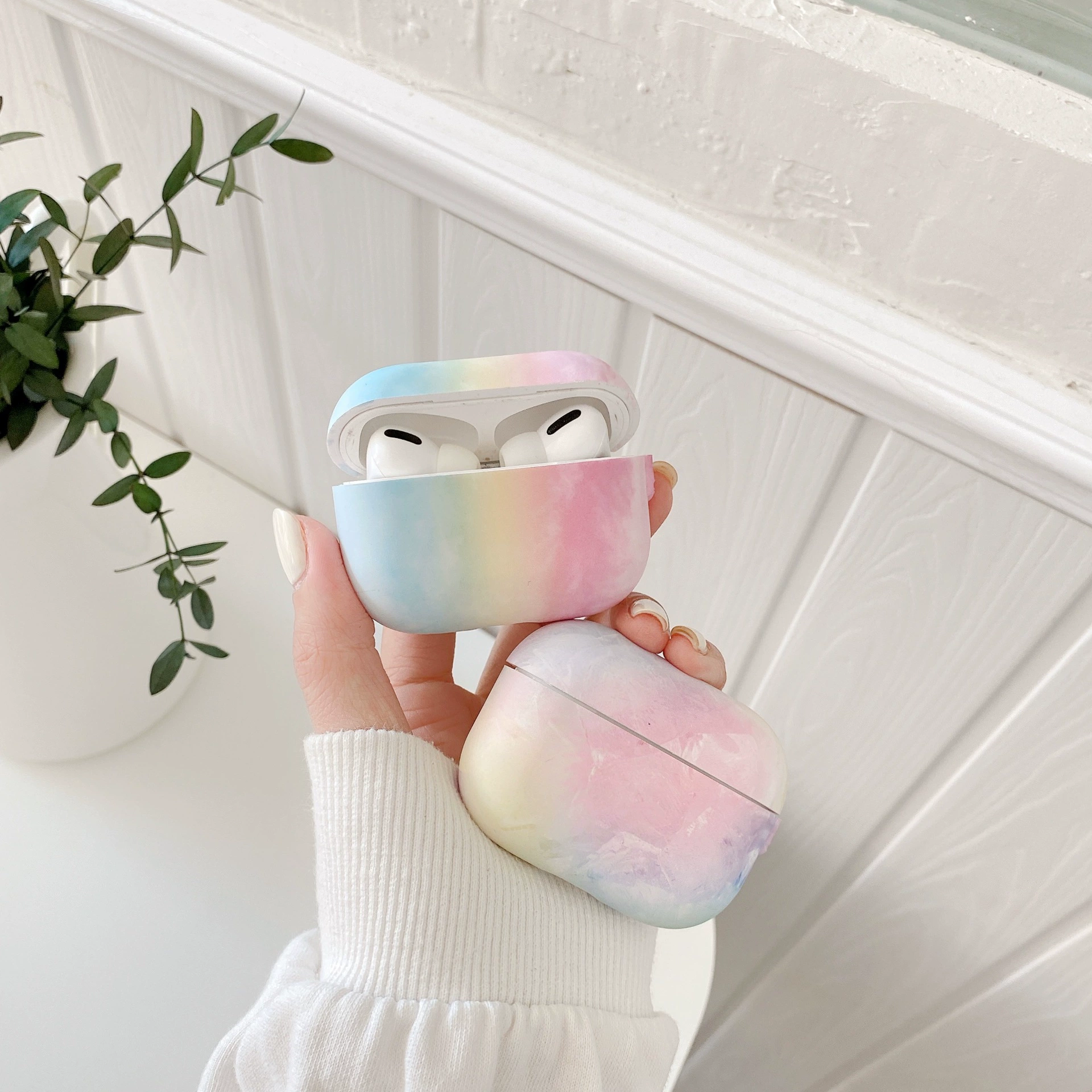 Скетонированная мягкая оболочка для наушников Apple совместимая с AirPods Pro защитная оболочка с сенсором AirPods3 защитный комплект