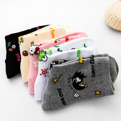 2020 Spring New Cotton Cartoon Women's Mid-Calf Socks Wholesale, Factory Direct, Cute Academic Style Short Socks