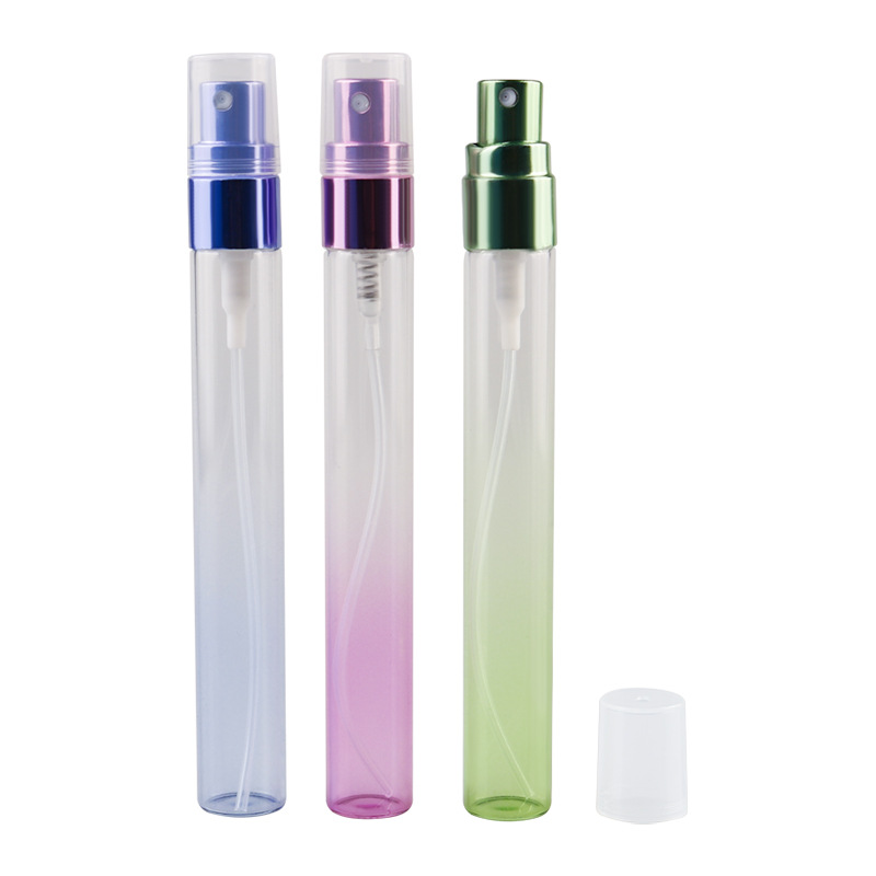 10ML spray color pull tubo botella de perfume sub-botella de vidrio vacía botella pequeña botella de spray multicolor portátil de gama alta