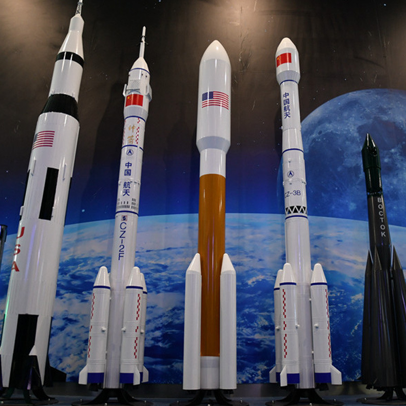 Lunar Jade Rabbit Exploration Rover Space Props Large Rocket Model…