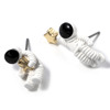 Space silver needle, astronaut, cute earrings, silver 925 sample