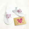 BRIDE BRIDE before marriage Single party slippers, real beautiful cloth letter printing hotel disposable non -slip slippers