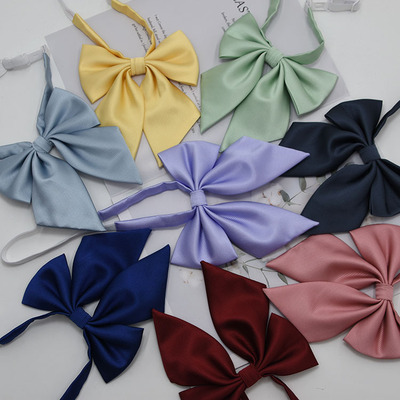 JK纯色斜纹尖角羽根领花韩版制服校服水手服蝴蝶结厂家现货领结