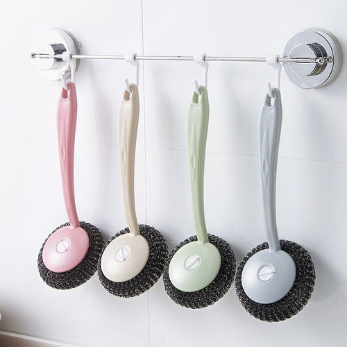 Pot-washing artifact, pot-cleaning pot-washing brush, brush ball, long-handled wire brush, dishwashing brush, brush ball, kitchen wire brush