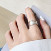 Tide, summer one size small design universal retro ring, Korean style, silver 925 sample