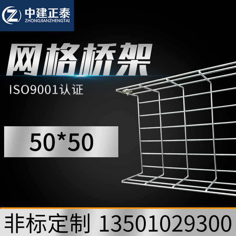 厂家供应50*50电镀锌网格线槽 不锈钢网状线槽 304网状线槽|ru