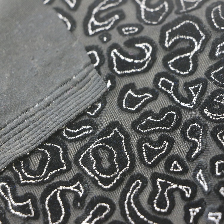 烫银点滴塑烂花韩国丝绒涤锦氨纶烧花经编不倒绒烂花烫银韩国绒布