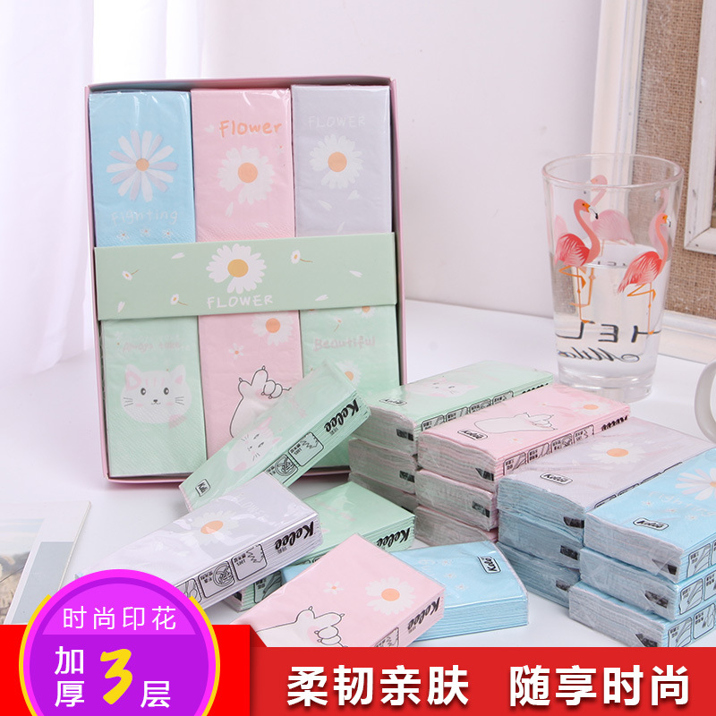 厂家直销手帕纸纸巾小包式餐巾纸便携式随身装印花面巾纸定制|ms